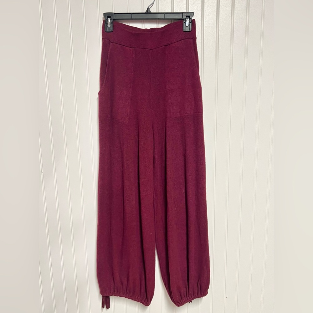Intimately Free People Burgundy Lounge Balloon Pants Size Small S